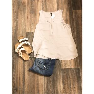 Maurices tank lavender with front zipper, size M